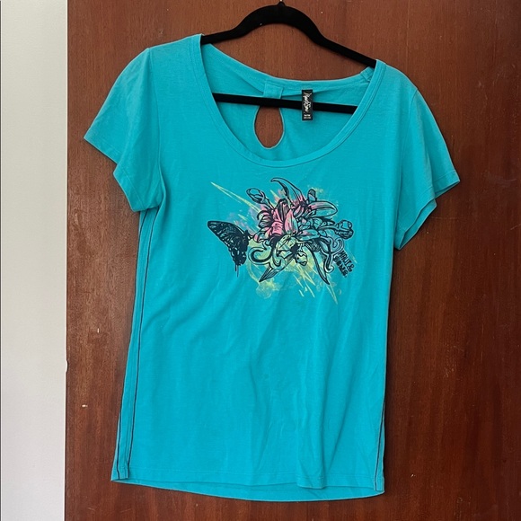 Teal Graphic Women’s Top - Picture 1 of 5